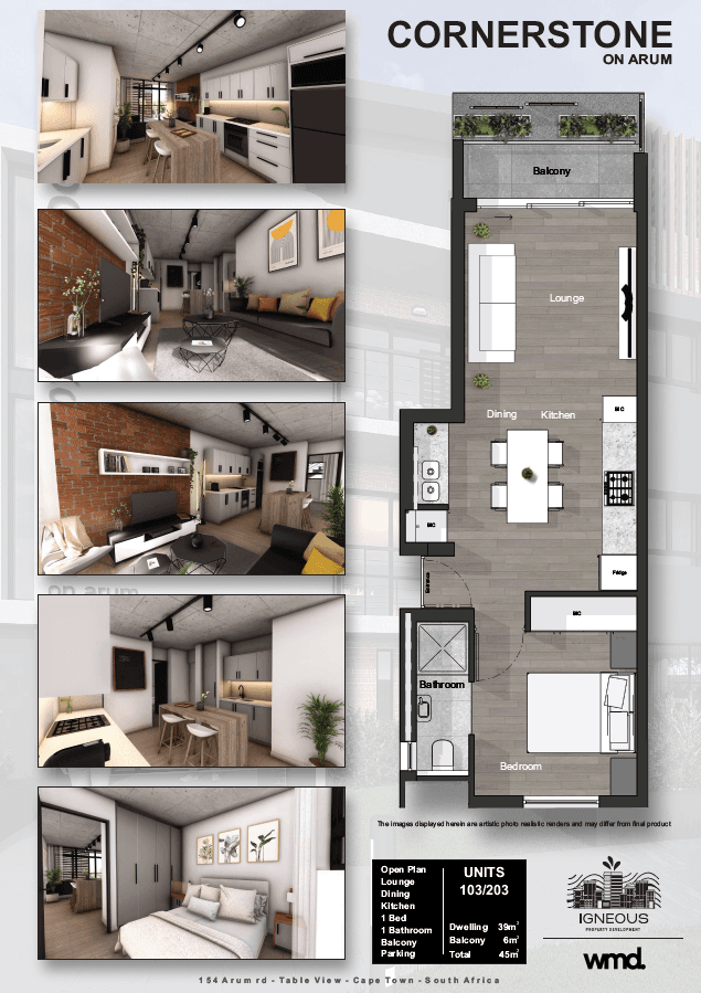 1 Bedroom - Unit 203