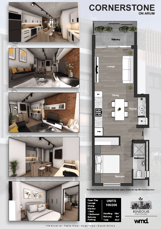 1 Bedroom - Unit 106