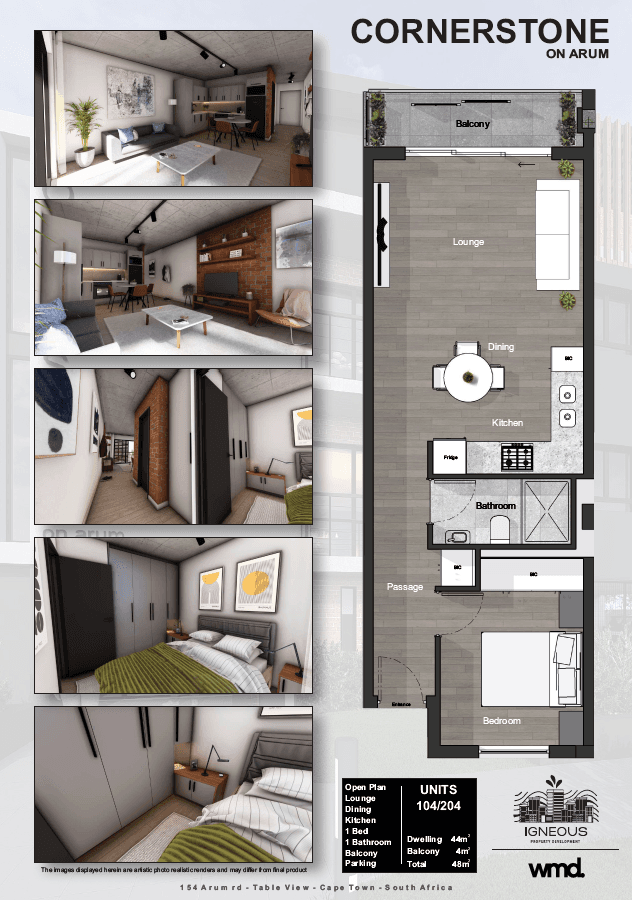 1 Bedroom - Unit 204