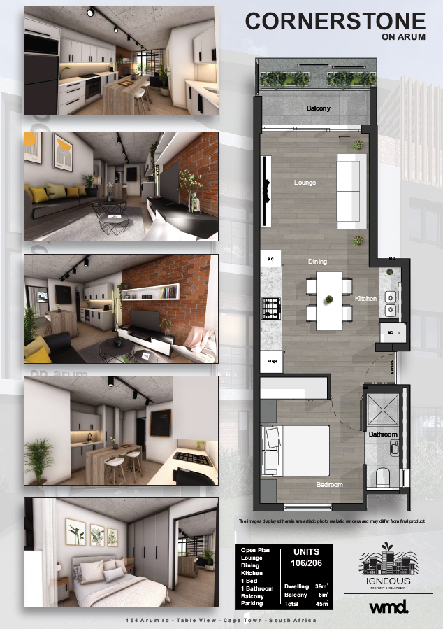 1 Bedroom - Unit 106