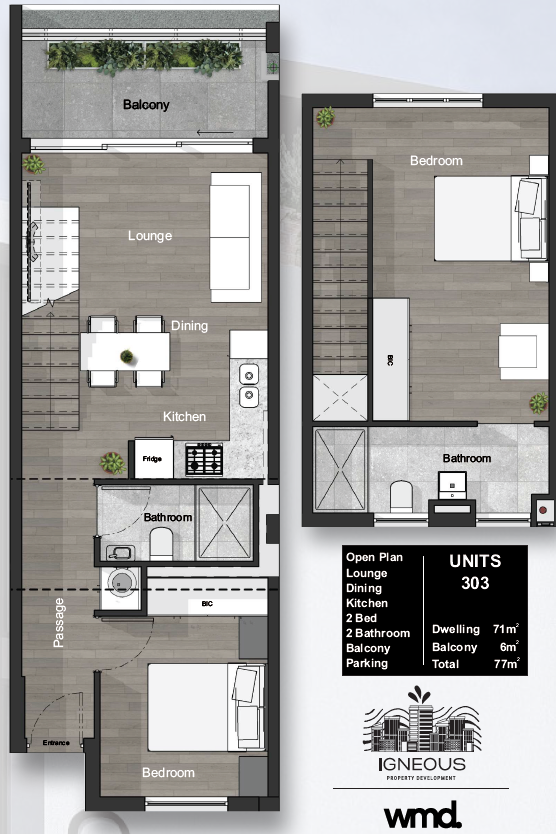 2 Bedroom Loft - Unit 303