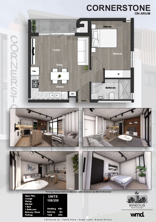 1 Bedroom - Type F